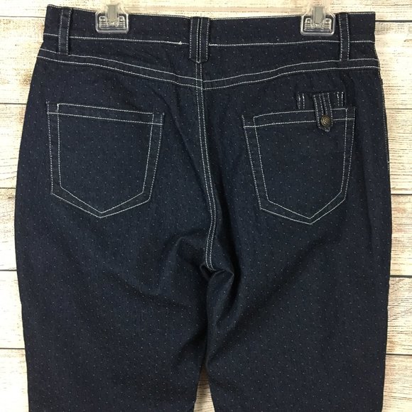FDJ French Dressing Jeans Dark Blue with Polka Dot Slight Stretch Lightweight - Picture 5 of 13